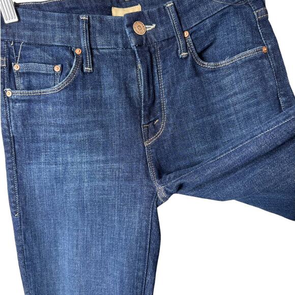 Mother The Looker Skinny Jeans in Clean Sweep Dark Blue Size 24 Like New - Picture 3 of 12